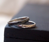 法国设计师Berenice 纯银氧化黑简约订婚情侣2枚戒指对戒 日与夜