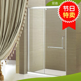 北京淋浴房 定做卫生间隔断 浴室玻璃门一字推拉屏风 淋浴房移门