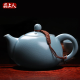 西施壶 茶壶陶瓷汝窑全手工壶功夫过滤泡茶单人茶具荼具家用喝茶