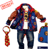 现货特价 韩国男童装正品 CLAN-C 秋冬装 夹棉保暖外套 机车夹克