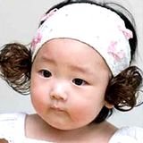韩公主可爱女宝宝假发帽子婴幼儿童发带婴儿无顶空顶帽春夏季凉帽