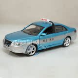 仿真汽车模型1/32北京现代索纳塔出租车模金属玩具车声光回力车