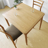 纯正白橡木餐桌椅组合可伸缩折叠推拉实木环保餐桌餐厅长方形变形