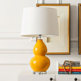 奇居良品 现代轻奢家居客厅卧室装饰灯具 森特葫芦瓶黄色陶瓷台灯