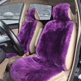 新款 冬季汽车纯羊毛短毛坐垫 羊剪绒座垫 皮毛一体紫罗兰色 包邮