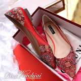 中式婚鞋民族风平底鞋旗袍鞋传统单鞋布鞋禾秀服鞋红色新娘鞋
