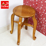 艾品实木小凳子圆凳时尚简约餐桌餐凳家用木凳非塑料创意板凳特价