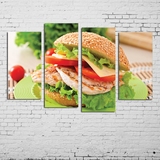 漢堡西式快餐廳掛畫薯條套餐裝飾畫貼紙宣傳廣告畫壁畫無框畫