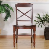 美式实木餐椅休闲椅子木凳子简约靠背餐厅椅家用书桌餐桌椅子特价