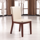 时尚简约现代餐椅酒店椅餐桌椅组合高档橡木实木烤漆布面餐椅Y108
