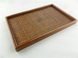 竹编茶杯托盘长方形实木质茶盘木盘欧式创意水杯托盘酒店点心餐盘