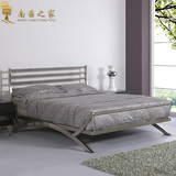 简约现代不锈钢床现代铁艺床1.5米单人床1.8米双人床304不锈钢床