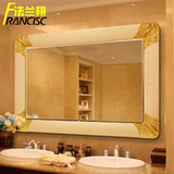 室内卫生间洗手池专用镜子创意边框洗漱化妆镜欧式高清镜面热卖中