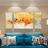 雅溪现代抽象油画客厅沙发三联组合装饰画样板间墙面挂画餐厅壁画