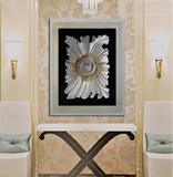 浮雕客厅立体现代简约餐厅抽象挂画欧式壁画玄关走廊装饰画竖版