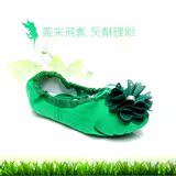 猫爪鞋红绿芭蕾舞鞋软底花朵练功幼儿童女童舞蹈鞋鞋蓝色单鞋包邮