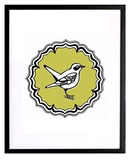 小鸟黄欧美个性儿童欧式客厅卧室现代挂画装饰画包邮有框套