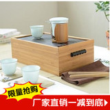 祥福旅行茶具车载户外便携式功夫茶陶瓷玻璃茶具套装竹茶盘包整套