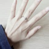 韩国学生礼物个性 s925纯银开口甜美简约关节食指戒指尾戒指环女