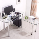 1.2米简约现代书桌 转角电脑桌台式桌家用玻璃办公桌钢化笔记本