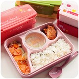 日式创意儿童分格多层饭盒微波炉餐盒套装可爱学生保温分隔便当盒