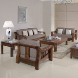 35S现代中式高端纯黑胡桃实木沙发组合实木家具北美特价叶楚华