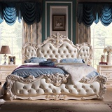 欧式床法式大床实木双人床主卧大床2米2.2米床奢华真皮床公主床