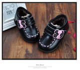[转卖]小林川子女童冬季棉皮鞋真皮加绒保暖2015新款儿童棉