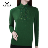 正品羊绒衫2015新款半高女士打底衫鄂尔多斯市产地特价毛衣R3654