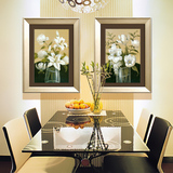 高雅百合 现代简约花卉卧室客厅有框画墙画壁画挂画餐厅装饰画