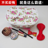 化妆包化妆箱出口日本原单 田园风格 玫瑰花化妆小箱手提特价包