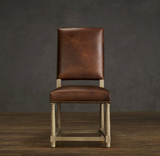 出口欧美法式风格现代简约时尚亚麻布艺实木原木餐椅书桌椅子