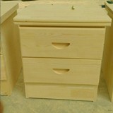 厂家直销原木柜子收纳柜储物柜2抽屉松木柜子实木床头柜批发定做