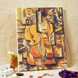 数字油画diy 数码填色手绘大幅抽象装饰画 毕加索小提琴