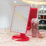 方形LED化妆镜子单面平面高清调高电池台式学生家用礼物梳妆美容