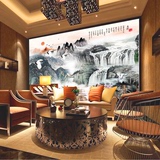 新款3D立体电视沙发背景墙纸墙布无纺布书房影视墙中国风大型壁画
