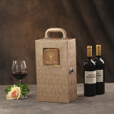 高档红酒盒冰酒礼品盒双支装皮盒红酒包装盒通用葡萄酒盒子红酒箱
