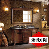 特价现货欧式浴室柜实木仿古橡木美式卫浴柜洗手台盆组合