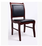 长沙办公家具厂家直销四脚皮质实木椅家用电脑椅 麻将椅会议椅子