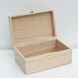 带锁木盒子长方形大号定做收纳盒定制储物盒木质木箱子实木桐木