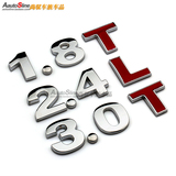 汽车排量标 1.4T1.8T2.0T3.0T2.4L3.0L 尾标 金属车贴 个性字母标