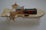 海龟号 木质制电动明轮船模型DIY科普实验器材儿童益智玩具可批