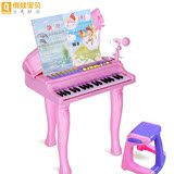 儿童电子琴玩具带麦克风女孩婴儿早教小孩木制钢琴玩