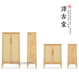 新中式简约现代家具免漆圆角禅意老榆木面条柜席面柜衣柜储物柜