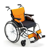 三贵MiKi手动轮椅车MCS-43JL DX轻便折叠航钛铝合金加挡泥板