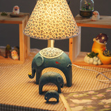 创意时尚卡通可爱小象一家台灯儿童房卧室个性可调光开关床头灯