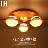 【CH灯具】LED实木吸顶灯 北欧儿童房温馨卧室灯日式新中式木质灯
