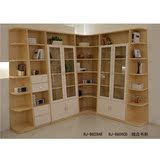 华源轩自由组合组装书柜现代简约组合书架板式玻璃门储物柜置物柜