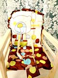 垫通用型纯棉坐垫子靠背套婴儿童宝宝实木餐椅套垫子连体椅子套棉