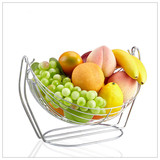 大号不锈钢色果篮欧式水果盘宜家创意摇篮果盆置物架客厅水果篮